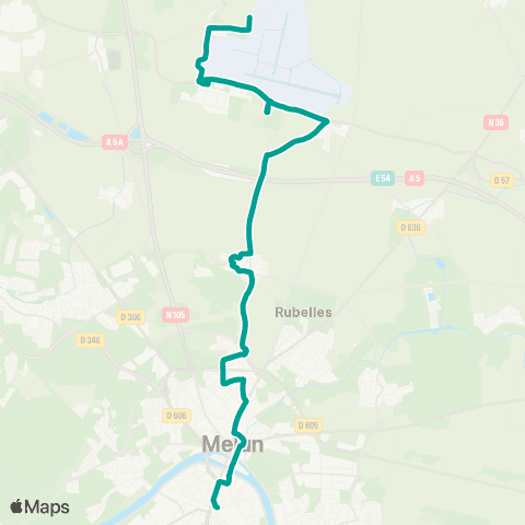 Île-de-France Mobilités Gare de Melun <> André Lenôtre map