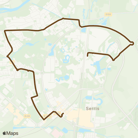 Île-de-France Mobilités Gare de Val d'Europe <> Chessy Nord map