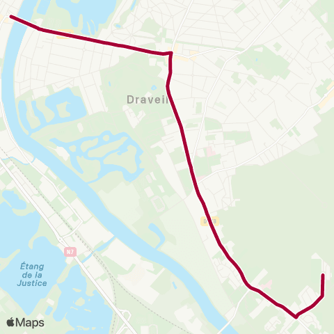 Île-de-France Mobilités Juvisy Gare rout. Seine <> Hôp. Joffre map