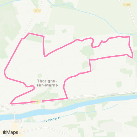 Île-de-France Mobilités Gare de Lagny - Thorigny (Rue R. Poincaré) <> Gare de Lagny - Thorigny (Rue R. Poincaré) map