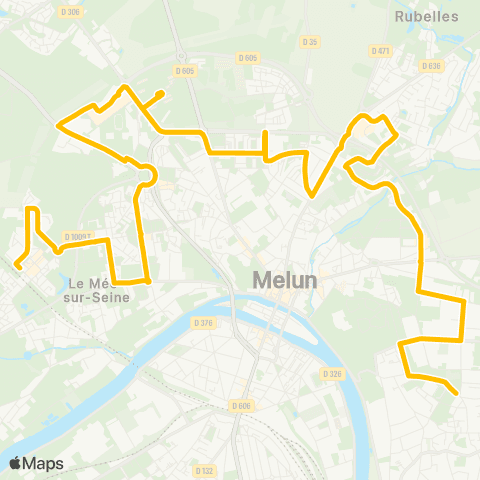 Île-de-France Mobilités Foch 11 novembre <> Gare du Mée map