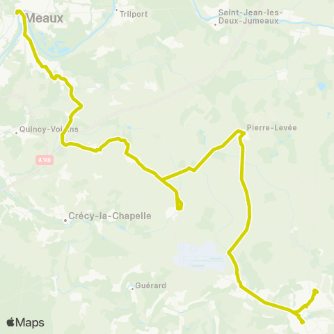 Île-de-France Mobilités Gare de Meaux <> Chicotets map