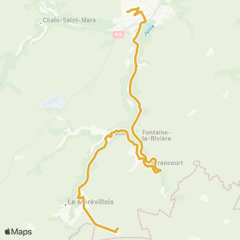 Île-de-France Mobilités Hlm Bas <> Saint Cyr la Rivière map