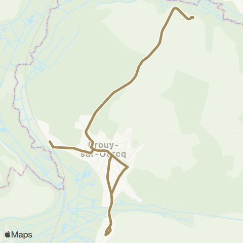 Île-de-France Mobilités Gare de Crouy-sur-Ourcq <> La Chaussée map