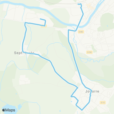 Île-de-France Mobilités ZI le Hainault <> Gare de la Ferté-sous-Jouarre map