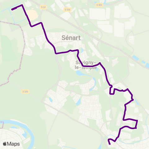 Île-de-France Mobilités Point de Vue <> Cesson Gare map