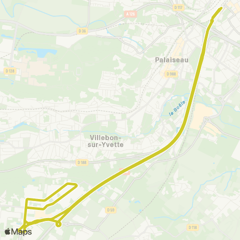 Île-de-France Mobilités Gare de Massy - Palaiseau <> Gare de Massy - Palaiseau map