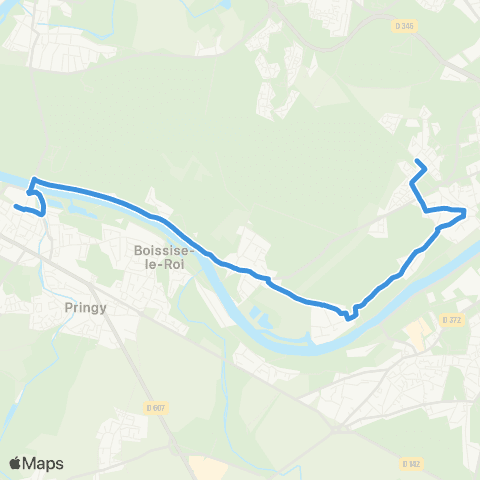 Île-de-France Mobilités Gare de Ponthierry - Pringy <> Gare du Mée map