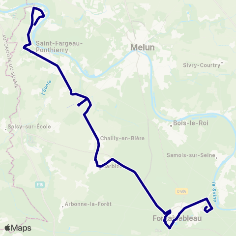 Île-de-France Mobilités Les Bouleaux <> Centre Commercial map