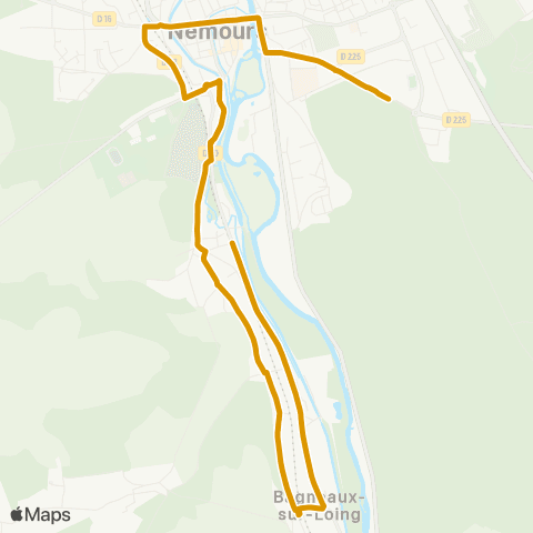 Île-de-France Mobilités Gare Foljuif <> Canal map