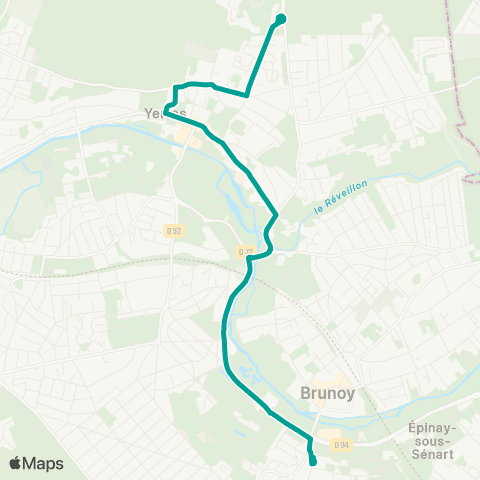 Île-de-France Mobilités Rue de la Grange <> Lycée Talma map