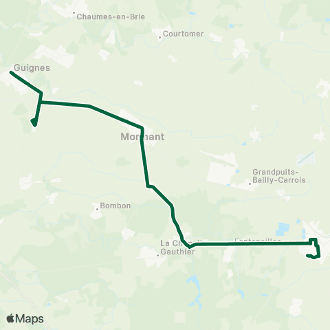 Île-de-France Mobilités Lycée H. Becquerel <> Église map