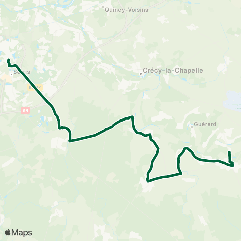 Île-de-France Mobilités Gare SNCF <> Chessy Sud map