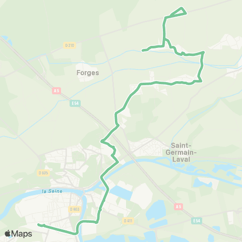 Île-de-France Mobilités La Morelle <> Gare de Montereau map
