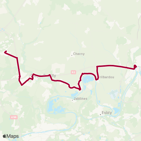 Île-de-France Mobilités Gare de Meaux <> Gare de Mitry - Claye map