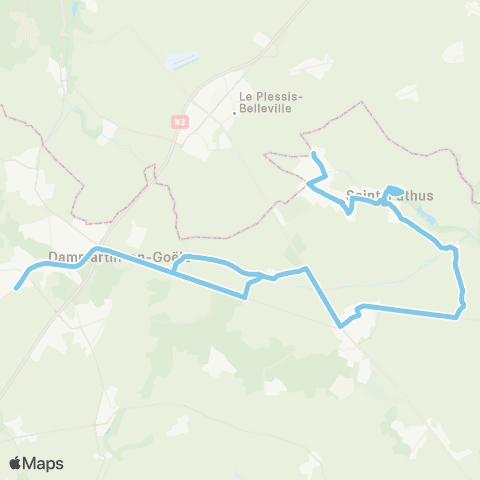 Île-de-France Mobilités Gare de Dammartin - Juilly - St-Mard <> Les Frênes map