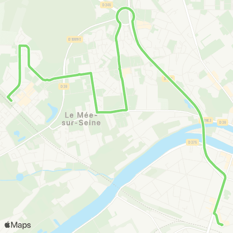 Île-de-France Mobilités Gare de Melun <> Gare du Mée map