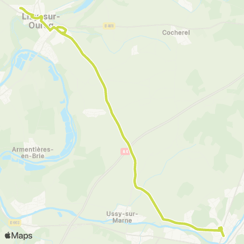 Île-de-France Mobilités Gare de la Ferté-sous-Jouarre <> Mairie map