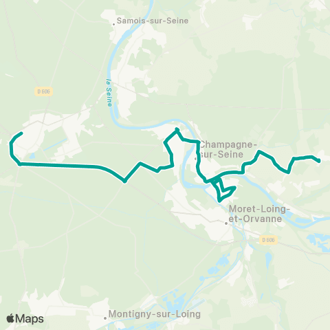 Île-de-France Mobilités François 1er <> Basse Roche map