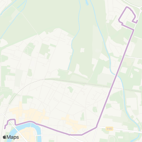 Île-de-France Mobilités Gare de Meaux <> Musée de la Gde Guerre map