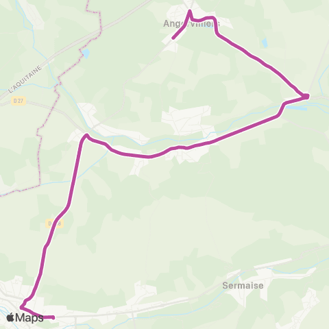 Île-de-France Mobilités Collège Émile Auvray <> Route du Val map