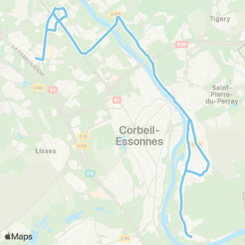 Île-de-France Mobilités Lycée Baudelaire <> Rue des Chèvres map