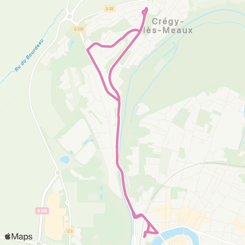 Île-de-France Mobilités Gare de Meaux <> Gare de Meaux map