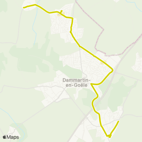 Île-de-France Mobilités St-Laurent <> Gare de Dammartin - Juilly - St-Mard map