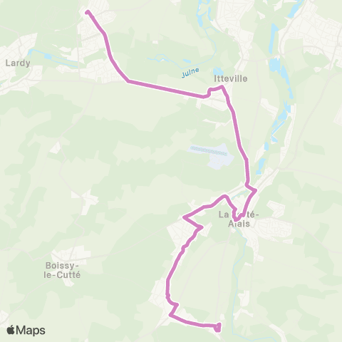 Île-de-France Mobilités Gare de Bouray <> Église map