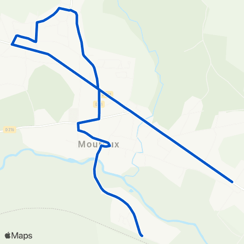 Île-de-France Mobilités Gare de Mouroux <> Mitheuil RD934 map