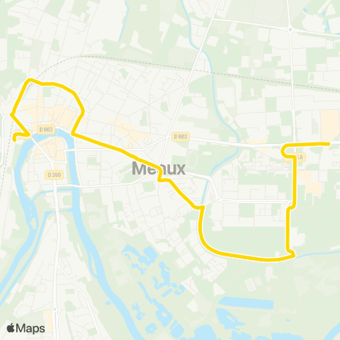 Île-de-France Mobilités Georges Claude <> Gare de Meaux map