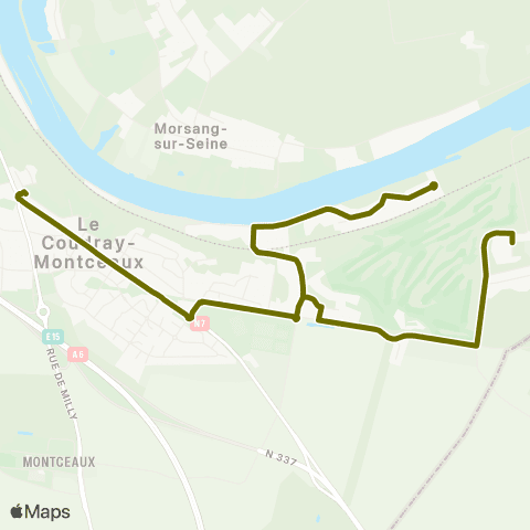 Île-de-France Mobilités Les Griottes <> Gabrielle d'Estrées map