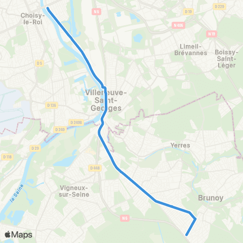 Île-de-France Mobilités Pyramide <> Pont de Choisy - Piscine map