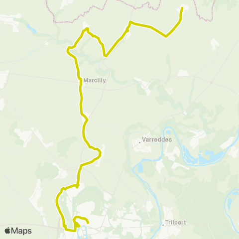 Île-de-France Mobilités Mairie <> Gare de Meaux map