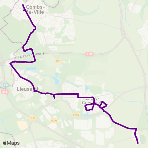 Île-de-France Mobilités Clos du Roi <> Noyer Perrot map