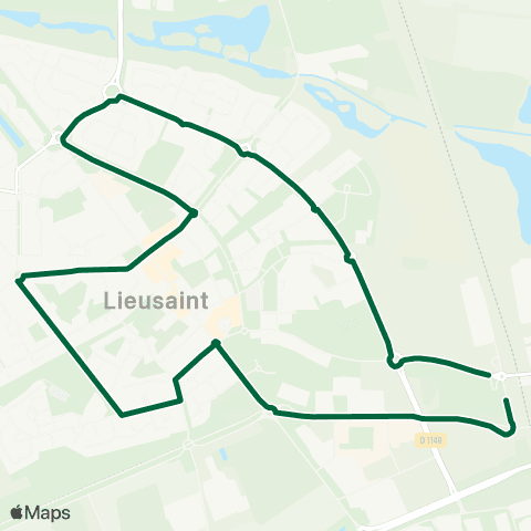 Île-de-France Mobilités Gare de Lieusaint - Moissy <> Gare de Lieusaint - Moissy map