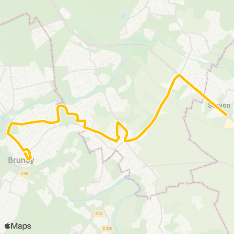 Île-de-France Mobilités Aquitaine <> Gare de Brunoy map
