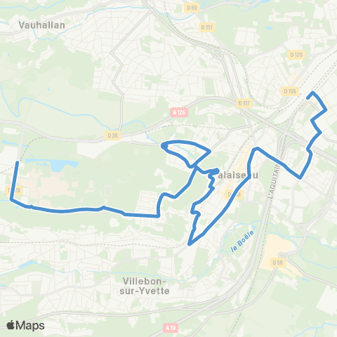 Île-de-France Mobilités Gare de Massy - Palaiseau <> Polytechnique Vauve map