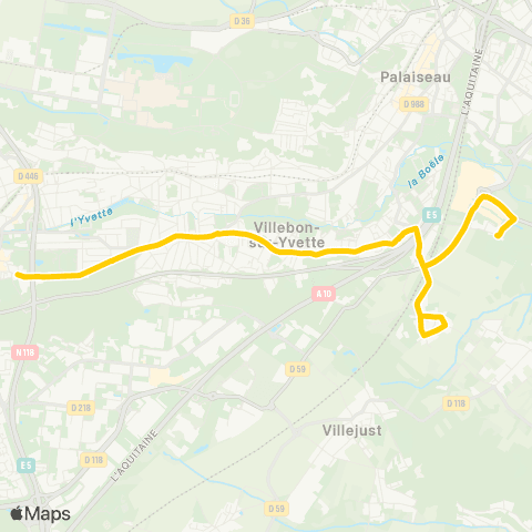 Île-de-France Mobilités Conservatoire <> Village - Collège Idf map