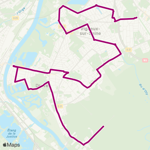 Île-de-France Mobilités Lycée <> Jonquilles map