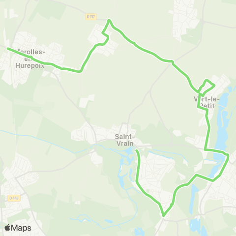 Île-de-France Mobilités Le Parc <> Gare de Marolles map