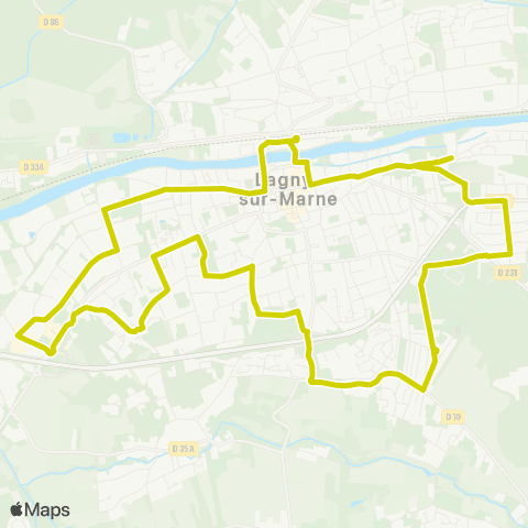 Île-de-France Mobilités Gare de Lagny - Thorigny <> Gare de Lagny - Thorigny map