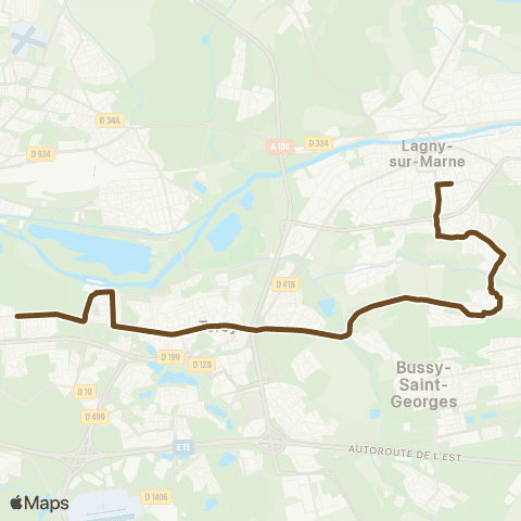 Île-de-France Mobilités Saint-Laurent (Rue Brébion) <> Château map