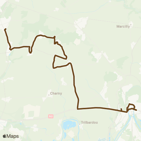 Île-de-France Mobilités Gare de Meaux <> Gare de Dammartin - Juilly - St-Mard map