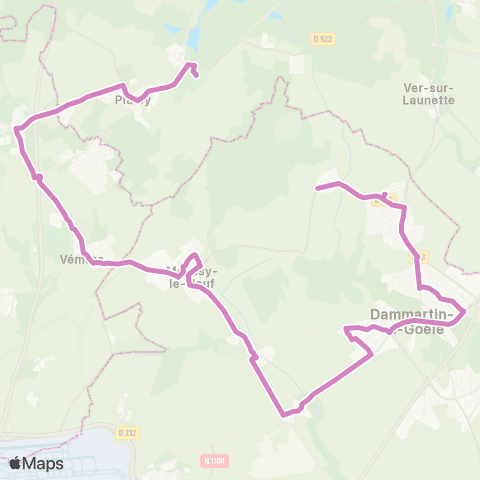 Île-de-France Mobilités Institut Saint-Dominique <> Saint-Fiacre map