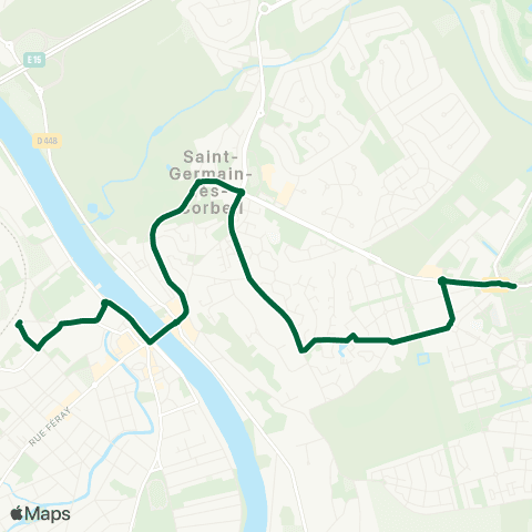 Île-de-France Mobilités Gare de Corbeil-Essonnes Henri Barbusse <> Le Fresne map