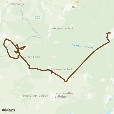 Île-de-France Mobilités François 1er <> Auvers map