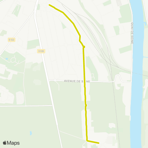 Île-de-France Mobilités Gare SNCF - Rue de l'Industrie <> Lycée Benjamin Franklin map