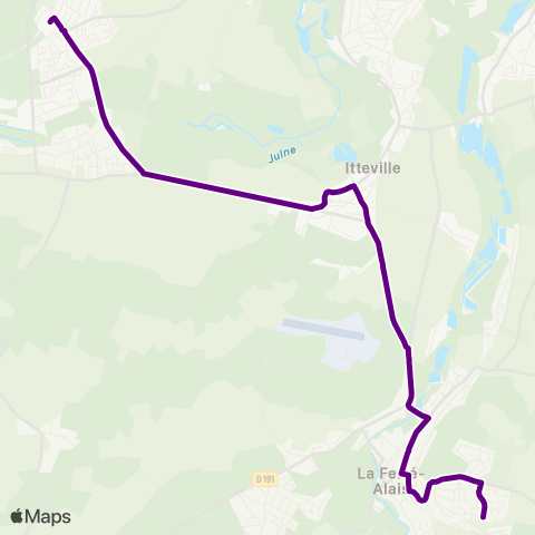Île-de-France Mobilités École Vieilles Vignes <> Gare de Bouray map