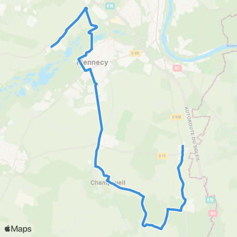 Île-de-France Mobilités Château <> Bouletterie / Tabac map